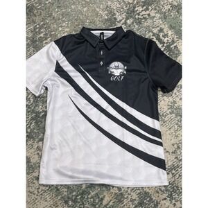 Ouku Golf With Skeleton Polo Medium Black And White